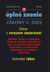 Aktualizácia II/1 2022 Verejné obstarávanie