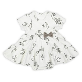 Kojenecké šatičky-body Nicol Ella bílé - velikost 68 (4-6m)