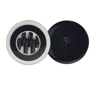 Knoflík - bíločerný - prům. 23 mm