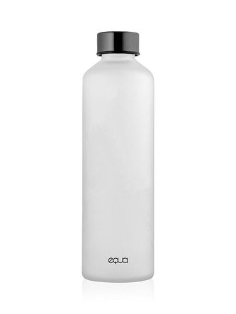 EQUA Mismatch Velvet Black 750 ml designová luxusní ekologická skleněná lahev na pití