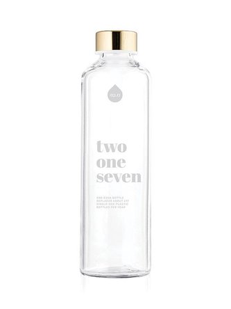 EQUA Mismatch White-217 750 ml designová luxusní ekologická skleněná lahev na pití