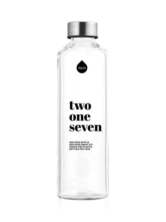 EQUA Mismatch Black-217 750 ml designová luxusní ekologická skleněná lahev na pití