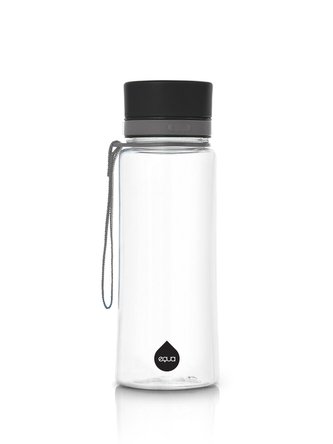 EQUA Plain Black 600 ml ekologická plastová lahev na pití bez BPA