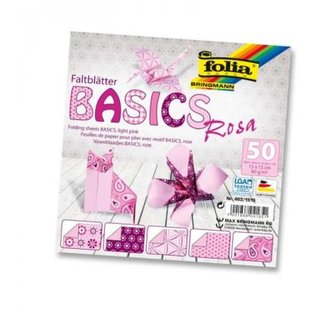 Folia Origami papíry na skládání 15 x 15 cm - růžové 80 g