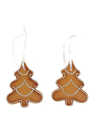 Závěsná ozdoba - Perníkový stromeček 8 cm - 2 ks