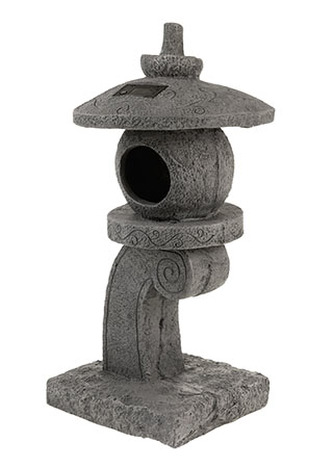 Lampa v japonském stylu, MgO keramika se solárním LED světlem. (baterie na solár