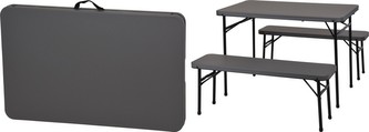 PROGARDEN Campingový set stůl + lavice PROGARDEN skládací KO-CM1000020