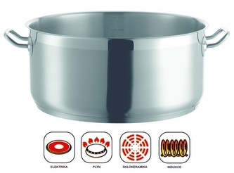 Kastrol Nerez ¤32x14cm 11,5L DOMESTIC PROFI bez poklice