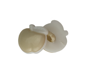 Knoflík - jablko béžové - prům. 14 mm