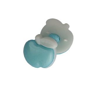 Knoflík - jablko tyrkysové - prům. 14 mm