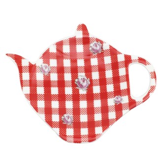 Home Elements porcelánová podčajník Elegant red-kosty 11,5x9x1,5 cm