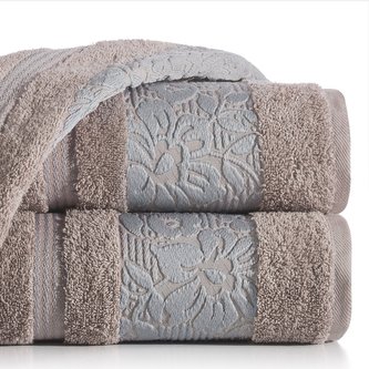 Bavlněný froté ručník s bordurou VIKI 50x90 cm, fialová, 500 gr Mybesthome