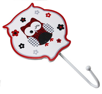 Home Elements Dekorativní háček Červená sova 11 cm