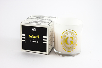 Arôme Svíčka s písmenky Vanilka 200g - G