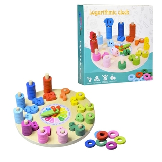 Dřevěné hodiny s čísly