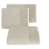 Bavlněný froté ručník s velurovou bordurou LINDA 50x90 cm, béžová, 550 gr Mybesthome