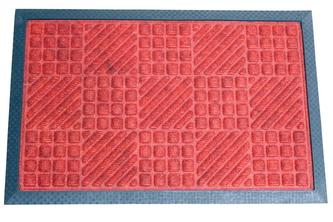 Rohož 40x60 cm/8 mm; guma/koberec; červená