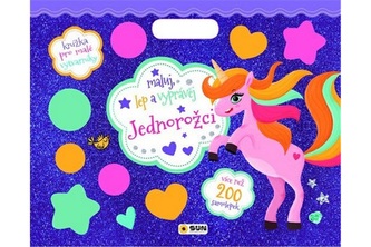 Jednorožci - Maluj, lep a vyprávěj (200 samolepek)