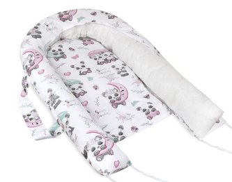 Hnízdečko pro miminko - medvídek panda - 30x70 cm