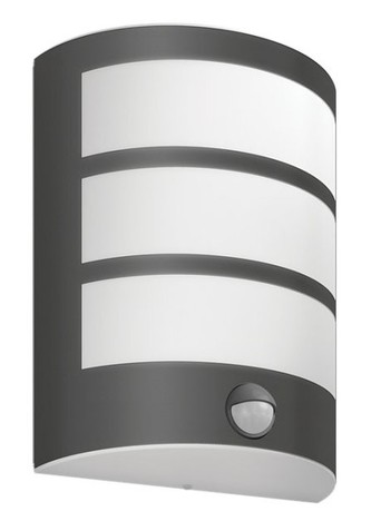 LED Venkovní nástěnné svítidlo s pohybovým senzorem Philips PYTHON 8719514417656 1x6W 500lm 4000K IP44 antracitové