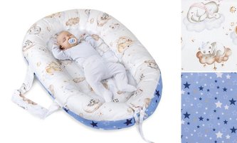 Hnízdečko pro miminko - zvířátka na obláčku - 30x70 cm