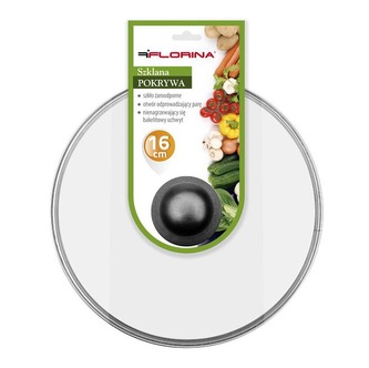 Poklice sklo ¤16cm s rámkem a výpustníkem