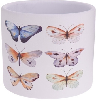 Keramický květináč Lepidoptera, 12,5x13,5 cm
