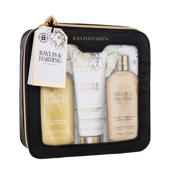 Baylis & Harding Sweet Mandarin & Grapefruit sprchový gel Sweet Mandarin & Grapefruit 300 ml + sprchový krém Sweet Mandarin & Grapefruit 300 ml + tělové mléko Sweet Mandarin & Grapefruit 130 ml + kosmetická taštička