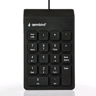 GEMBIRD numerická klávesnice KPD-U-02, USB, černá