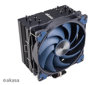 AKASA chladič CPU Alucia H4, Heatpipes, Black fins