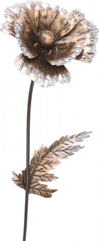 Kovová květina zlatá 13x13x74 cm