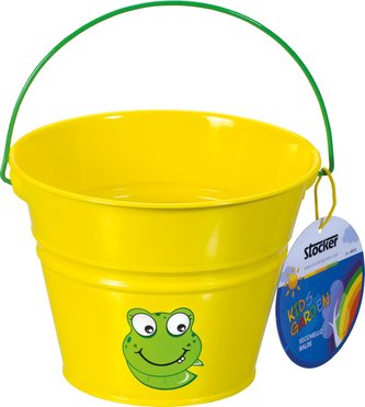 Dětský kyblík kovový žlutý Stocker