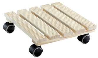 Podložka pod květináč čtvercový - Country 28 cm přírodní (nosnost 100kg)