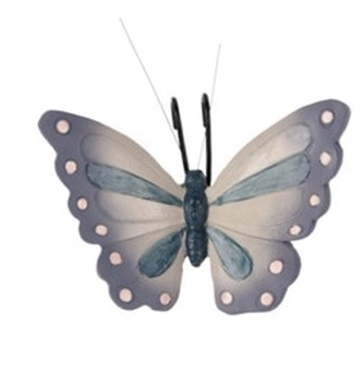 Závěsná dekorace na květináč fialový motýl