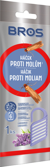 Bros - závěsný háček proti šatním molům s vůní levandule