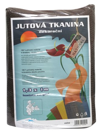 Jutová tkanina - 1,3 x 1 m hnědá