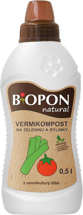 Bopon - Natural Vermikompost na zeleninu a bylinky 500 ml BROS