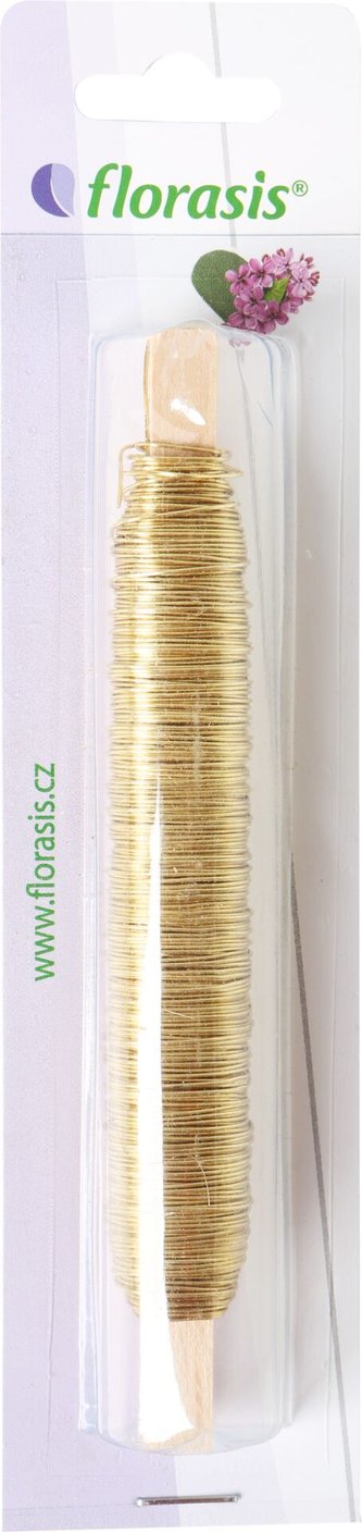 Drát měděný - 0,5 mm x 100 g zlatý