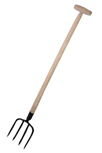 Vidle rycí černé/zelené - s násadou, T držadlo