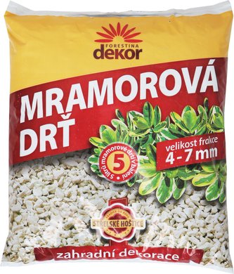 Drť mramorová 5l - 4-7 mm