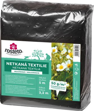 Neotex / netkaná textilie Rosteto - černý 50g šíře 5 x 3,2 m