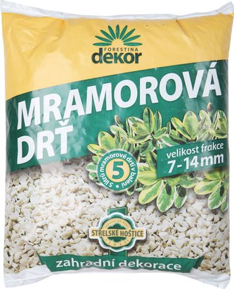 Drť mramorová 5l - 7-14 mm