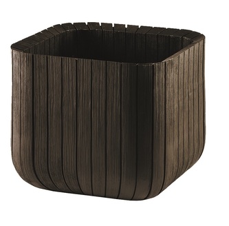 Květináč Cube Planter hnědý 29,5x29,5 cm