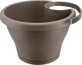 Květináč Corsica Drainpipe clicker - taupe 24 cm