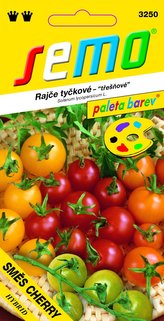 Rajče tyč. cherry - směs barev 10s - série PALETA