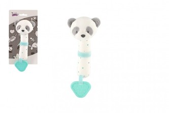 Pískátko/kousátko medvěd panda plyš 21cm na kartě v sáčku 0+