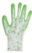 Zahradní rukavice s latexovou vrstvou Green flowers M