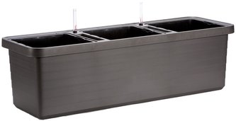 Truhlík samozavlažovací Berberis Trio - antracit 117 cm