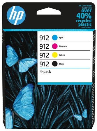 HP 912 CMYK Original Ink Cartridge 4-Pack (315 / 315 / 315 / 300 pages)