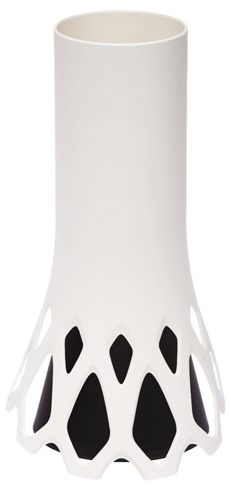 Váza hřbitovní Roseta slonová kost - se zátěží 1l